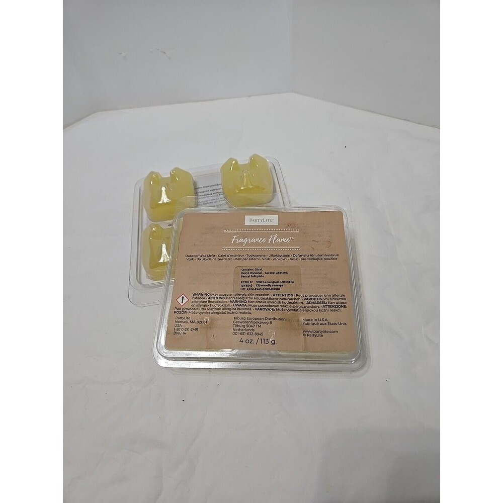 PARTYLITE WILD LEMONGRASS CITRONELLA WAX PLUS MELTS NEW CANDLE MELT